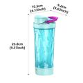 JBB-103 Shaker elettrico per proteine / Bottiglia con miscelatore integrato da 600ml - Azzurro