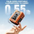 Ventilatore portatile da cintura JF130 con luce LED - 8000mAh - Arancione
