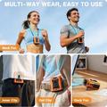 Ventilatore portatile da cintura JF130 con luce LED - 8000mAh - Arancione