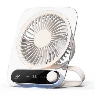 JF136 Ventilatore portatile da tavolo e da appendere ad ampio angolo con 199 livelli di velocità - Beige