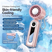 Ventilatore portatile da collo 3 in 1 JF163 - 4000mAh - Rosa