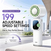 Ventilatore portatile TEC con raffreddamento ad aria JF166 a 199 velocità - Bianco