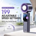 Ventilatore portatile TEC con raffreddamento ad aria JF166 a 199 velocità - Grigio