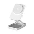 Caricabatterie wireless magnetico pieghevole in lega di alluminio 3 in 1 JJT-C42 Qi2 - 15W