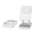 Caricabatterie wireless magnetico pieghevole in lega di alluminio 3 in 1 JJT-C42 Qi2 - 15W