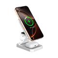 Caricabatterie wireless magnetico pieghevole in lega di alluminio 3 in 1 JJT-C42 Qi2 - 15W