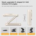 Caricabatterie wireless magnetico pieghevole in lega di alluminio 3 in 1 JJT-C42 Qi2 - 15W