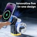 JJT-C53 Caricabatterie wireless magnetico 5 in 1 con sistema di raffreddamento - Qi 2.2 25W