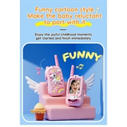 JK200 Video Walkie-Talkie per bambini con telecamera - 2 pezzi. - Unicorno rosa