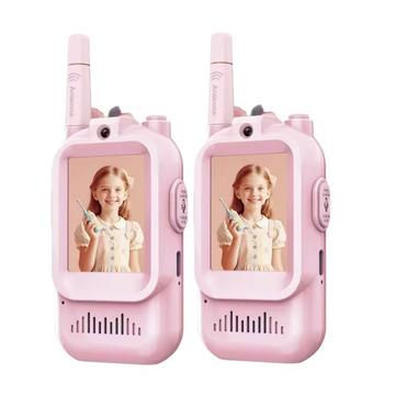 JK200 Video Walkie-Talkie per bambini con telecamera - 2 pezzi. - Rosa