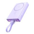 JOYROOM JR-PBM01 PD 20W 10000mAh Caricabatterie magnetico senza fili per telefoni con cavo incorporato/supporto - Viola