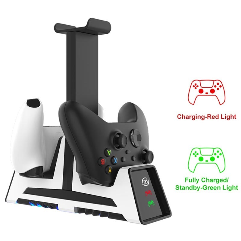 PS5 DualSense Controller Stazione di Ricarica e Cuffie Stand JYS-P5113