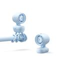 Jisulife Ventilatore per passeggino 4 con treppiede flessibile e luce notturna 5000mAh - Blu