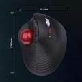 Mouse wireless con trackball ergonomico Jomaa JOM255 - Nero