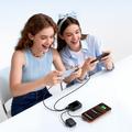 Power bank Joyroom JR-PC1 da 10000mAh con cavi USB-C e Lightning integrati - Nero