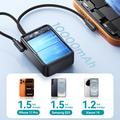 Power bank Joyroom JR-PC1 da 10000mAh con cavi USB-C e Lightning integrati - Nero