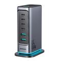 Joyroom JR-TCM02 Stazione di ricarica desktop multiporta GaN da 65W - Grigio scuro
