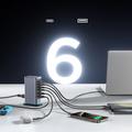 Joyroom JR-TCM02 Stazione di ricarica desktop multiporta GaN da 65W - Grigio scuro