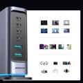 Joyroom JR-TCM02 Stazione di ricarica desktop multiporta GaN da 65W - Grigio scuro