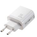 Caricatore da muro Joyroom JR-TG6 GaN a 3 porte da 30W - USB-C/Lightning/USB-A - Bianco