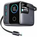 Joyroom JR-TRD01 Podix Caricabatterie da tavolo GaN da 140W con cavi USB-C retrattili - Grigio
