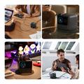 Joyroom JR-TRD01 Podix Caricabatterie da tavolo GaN da 140W con cavi USB-C retrattili - Grigio