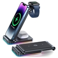 Stazione di Ricarica Wireless Pieghevole 3 in 1 Joyroom JR-WQN01 - Nera