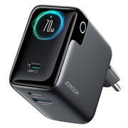 Caricabatterie Joyroom PODIX TF70 da 70W con tecnologia GaN - 2x USB-C, USB-A, display digitale - Ossidazione