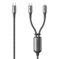 Joyroom S-A57 100W 2-in-1 Cavo di ricarica - 1.5m - Grigio