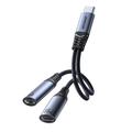 Joyroom SY-C03 Adattatore audio 2 in 1 - Nero
