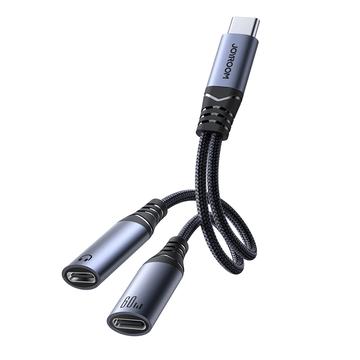 Joyroom SY-C03 Adattatore audio 2 in 1 - Nero