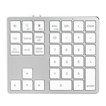 Tastiera Bluetooth K-35 sottile a 35 tasti per computer portatile tastiera tablet accessori - argento bianco