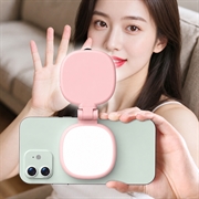 Anello luminoso magnetico per selfie K04 con specchio - Rosa