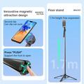 K05 Bastone per selfie con treppiede magnetico e telecomando Bluetooth - Nero