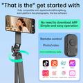 K05 Bastone per selfie con treppiede magnetico e telecomando Bluetooth - Nero