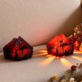 Lampada a LED K06 con effetto fiamma color carbone / Luce notturna con effetto fuoco