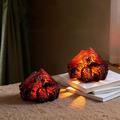 Lampada a LED K06 con effetto fiamma color carbone / Luce notturna con effetto fuoco