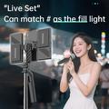 K06 Bastone per selfie magnetico Bluetooth con doppia luce di riempimento - 170cm - Nero
