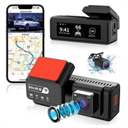 K17 doppia dash cam 4K con visione notturna HDR, GPS e Wi-Fi - Nero