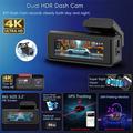 K17 doppia dash cam 4K con visione notturna HDR, GPS e Wi-Fi - Nero