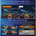 K17 doppia dash cam 4K con visione notturna HDR, GPS e Wi-Fi - Nero