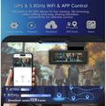 K17 doppia dash cam 4K con visione notturna HDR, GPS e Wi-Fi - Nero