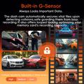 K19 Dual Dash Cam 4K Ultra HD con GPS e Wi-Fi - Nero
