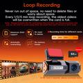 K19 Dual Dash Cam 4K Ultra HD con GPS e Wi-Fi - Nero