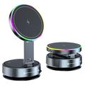 K3 Supporto magnetico rotante per auto/caricabatterie wireless con luce colorata