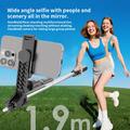 Bastone per selfie/treppiede allungabile K50 con doppio supporto per il telefono - Nero