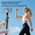 Bastone per selfie/treppiede allungabile K50 con doppio supporto per il telefono - Nero