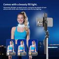 Bastone per selfie/treppiede allungabile K50 con doppio supporto per il telefono - Nero