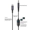 K595-34 Cavo di alimentazione USB-C/CC da 140W - 34 adattatori, display digitale - 1.5m - Nero