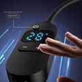 Cavo di alimentazione USB-C/CC K595 da 140W - Display digitale, regolazione della tensione a 6 livelli - 1.5m - Nero